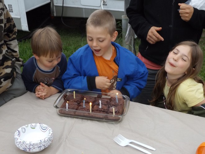 Isaac's 7th birthday on the road