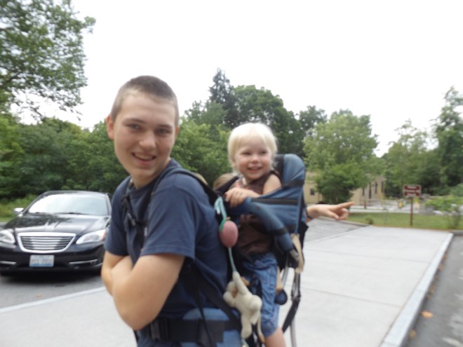 Nicholas and AnaClaire ready for a hike.